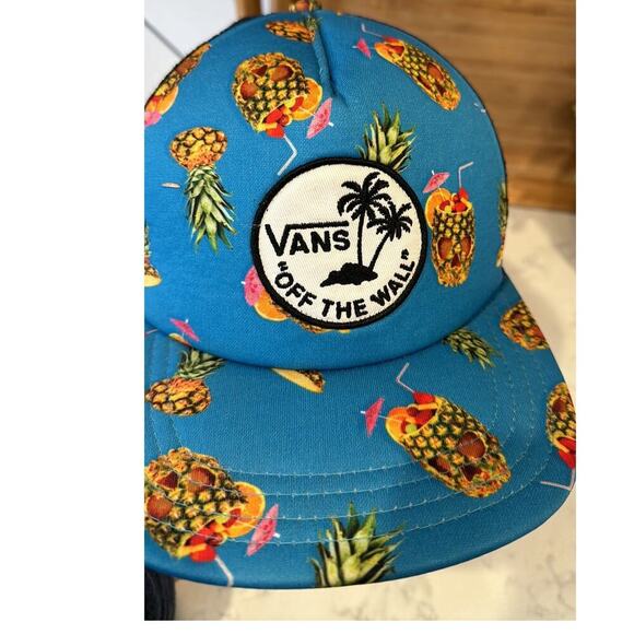 Vans Off the wall Men’s Classic patch pineapple print Skulls Blue snap back Hat - Picture 5 of 6